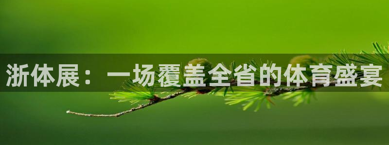 意昂体育4平台注册：浙体展：一场覆盖全省的体育盛宴