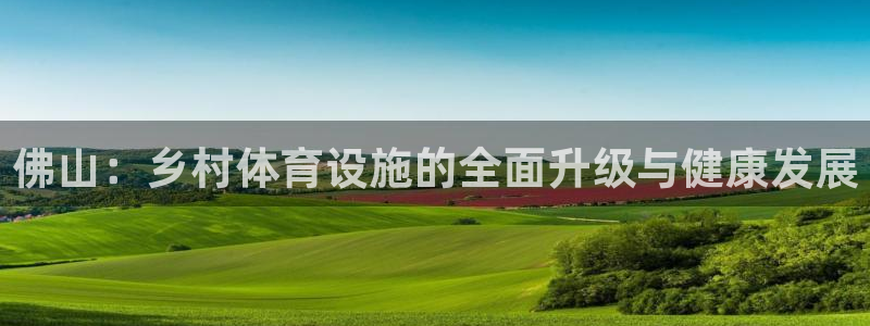注册意昂4：佛山：乡村体育设施的全面升级与健康发展
