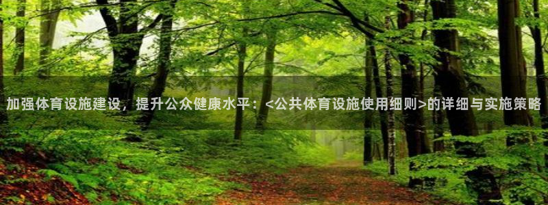 意昂4娱乐40996：加强体育设施建设，提升公众健康
