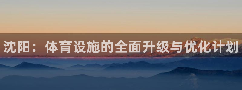 意昂4娱乐：沈阳：体育设施的全面升级与优化计划